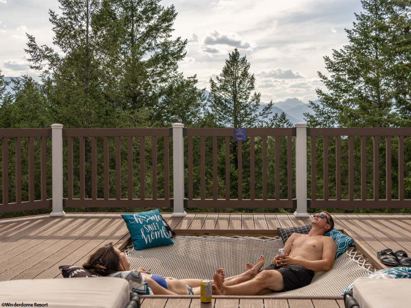 Filet pour terrasse d'hôtel au Canada