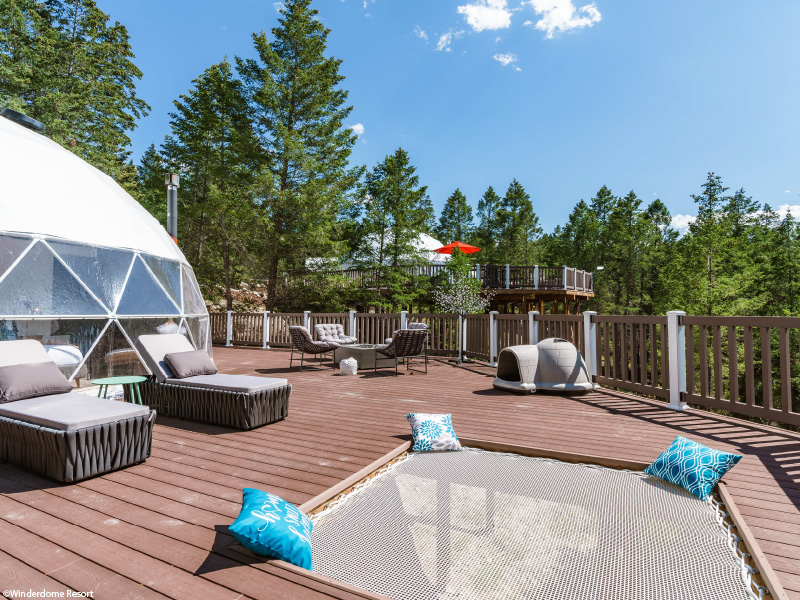 Filet pour terrasse d'hôtel au Canada