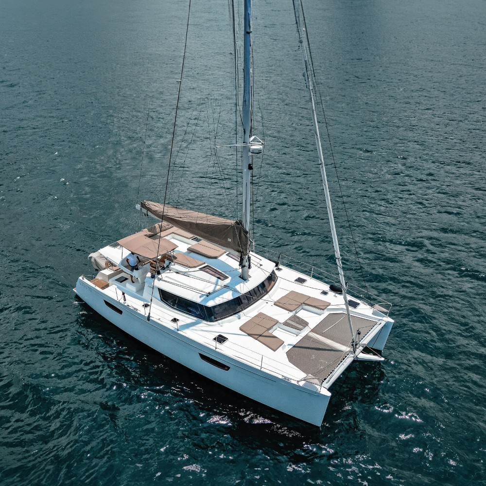 Katamarannetz für Fountaine Pajot Saba 50 Katamarannetz für Fountaine Pajot Saba 50