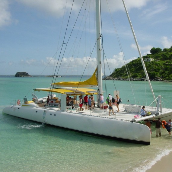 Trampoline for Ocean Voyager 58 catamaran