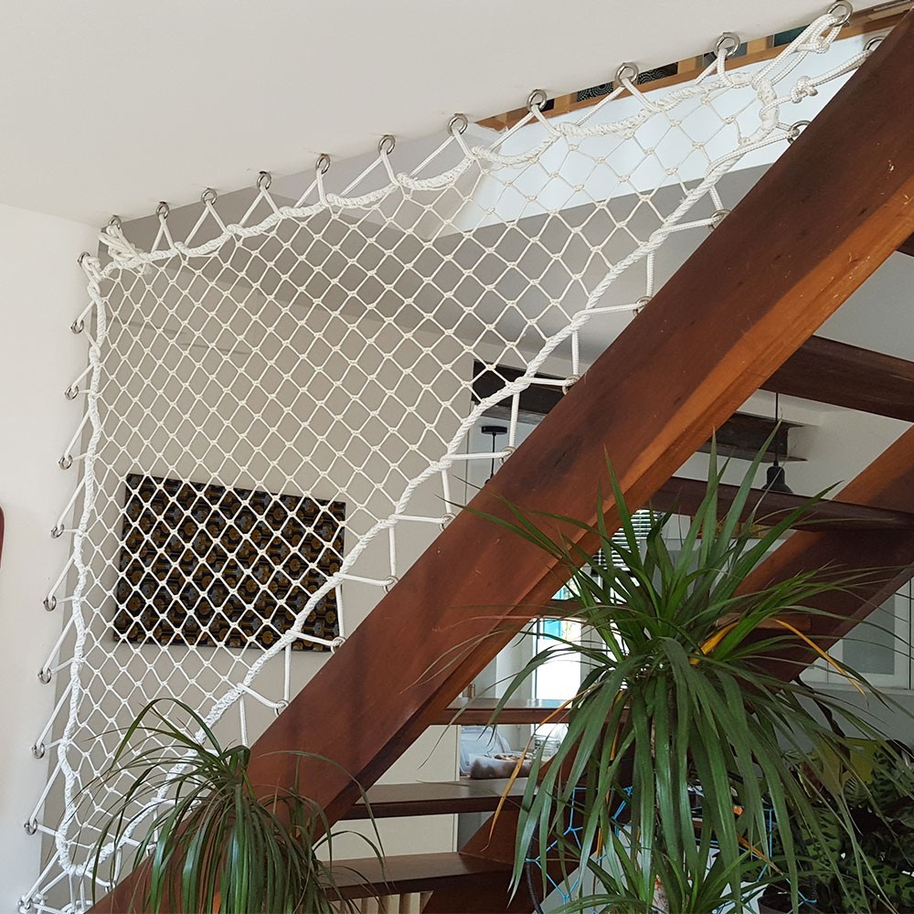2m Guard Net White Edging)Filet 'escalier Filet De Sécurité Pour Escaliers