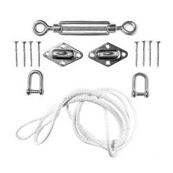 Dyneema® Seil-Pack für fehlende Seite auf holz - Edelstahl