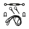 Dyneema® Seil-Pack für fehlende Seite auf Metall - Schwarz