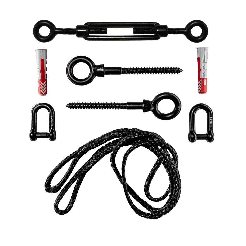 Dyneema® Seil-Pack für fehlende Seite auf Beton - Schwarz