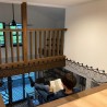 Augplatte aus A4- schwarzem Edelstahl mit Schrauben + Dübeln