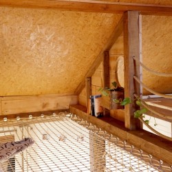 Horizontales Wohnnetz beige Masche 4,76 m²