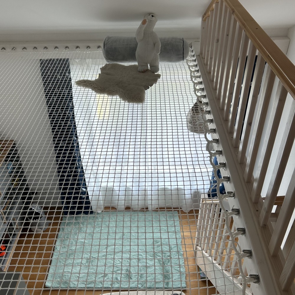 Wohnnetz Innenbereich weiß 7,4 m² Punkt-zu-Punkt-Schnürung Wohnnetz Innenbereich weiß 7,4 m² Punkt-zu-Punkt-Schnürung