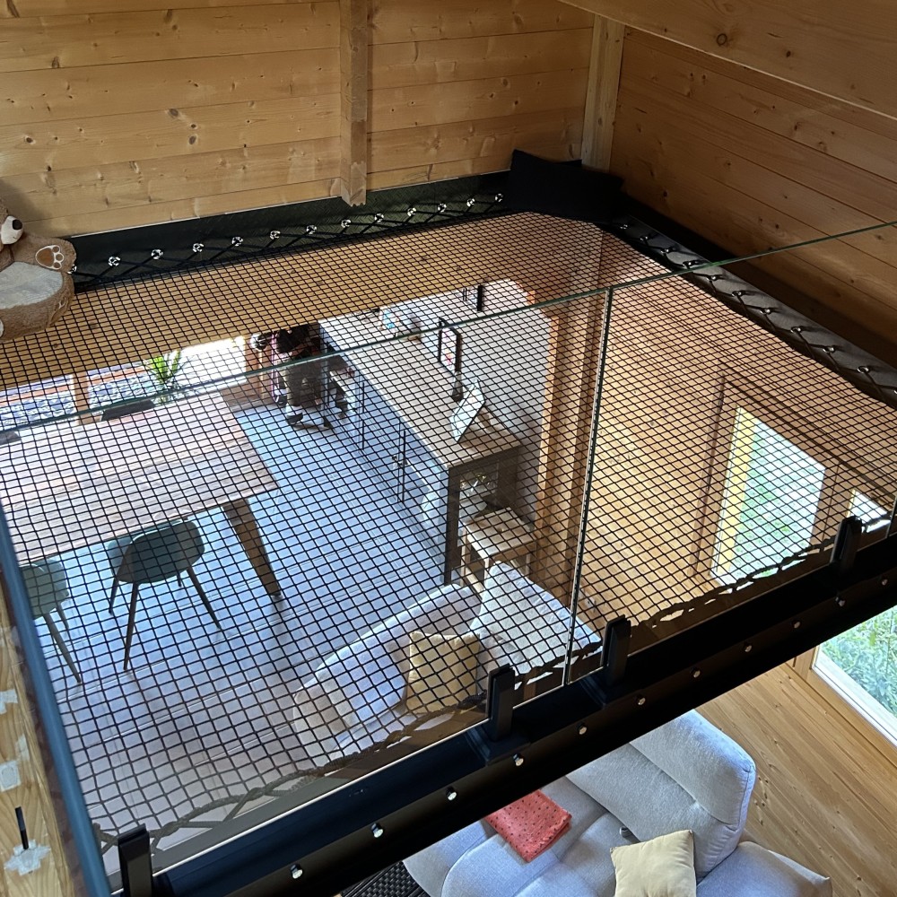 Rete per abitazione mezzanine mailles noires 6,48 m² LOFTNETS
