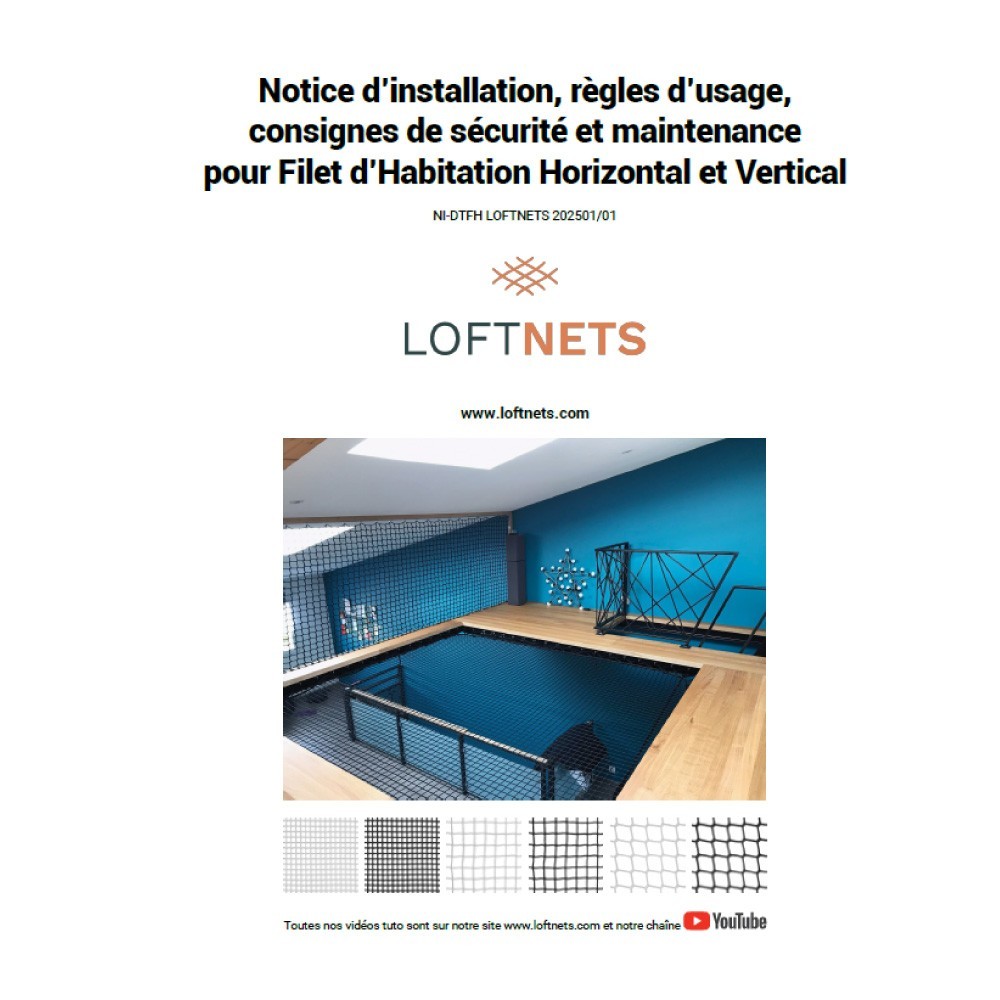 Notice d'installation filet d'habitation horizontal