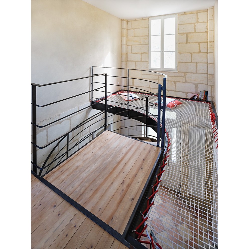 Rete per abitazione horizontal LOFTNETS sur structure métallique