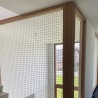 3 vertikale Netze Typ Geländer weiß 11,7m²