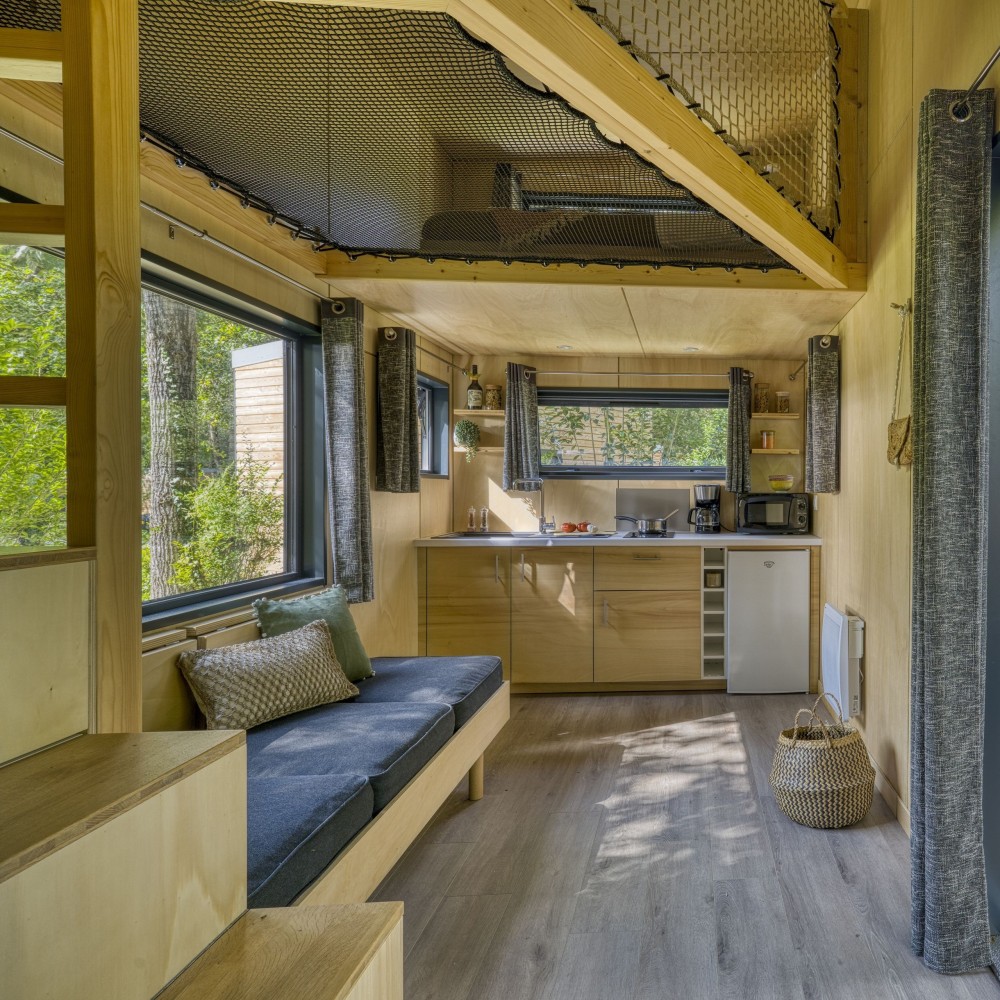 Wohnnetz für Tiny House schwarze Maschen 4,7 m² Wohnnetz für Tiny House schwarze Maschen 4,7 m²