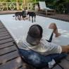 Toile technique blanche 15 m² pour terrasse