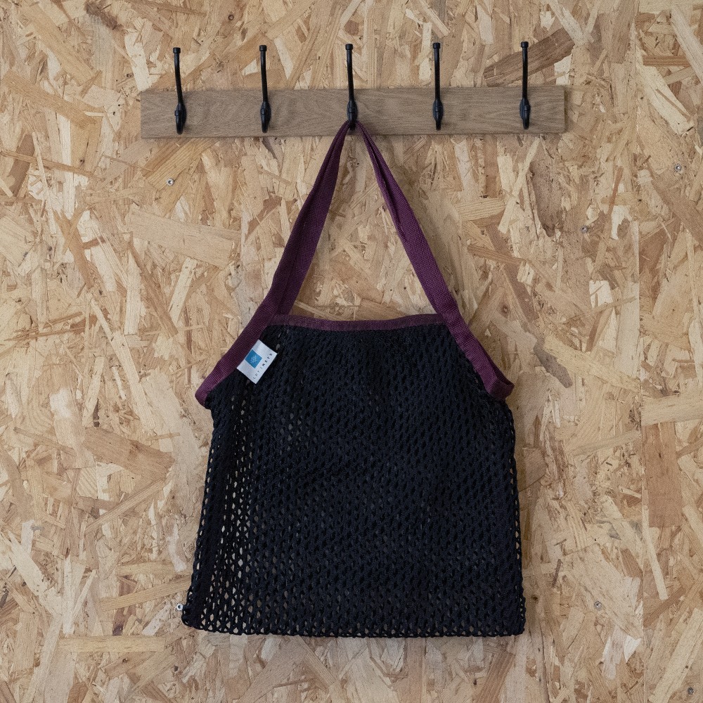 Upcycled Bag 15mm Mesh - Black and Navy Blue