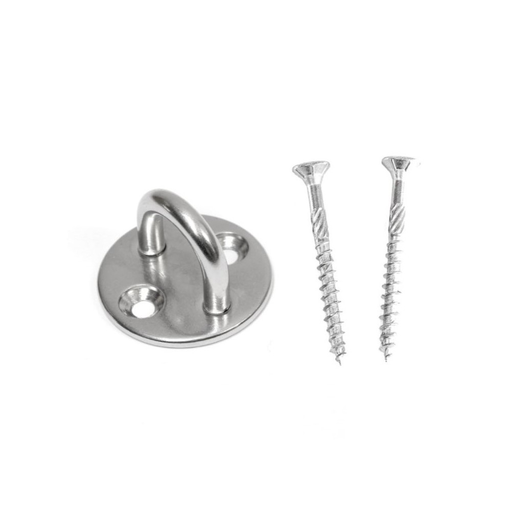 Piastrina con occhiello inox A4 avec vis 4,5x35 mm