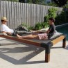 Double Sunbed in Catamaran Netting and Padauk Wood - LOFTNETS