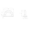 Coulisseau inox A4 pour rail