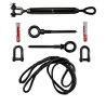 Pack cuerda Dyneema® para lado faltante sobre hormigón - Negro