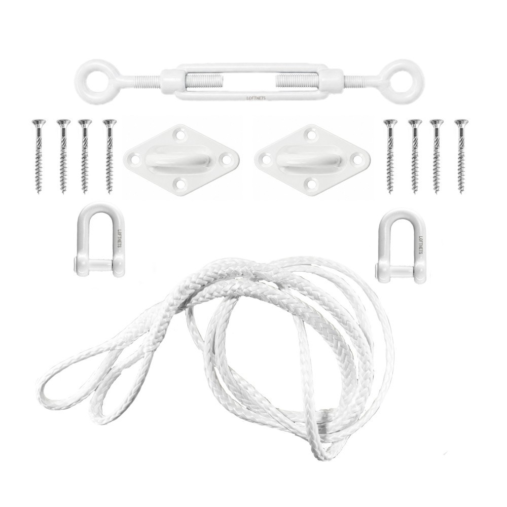 White Dyneema® rope kit for missing edge on wood