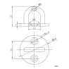 A4 stainless steel eye plate
