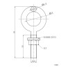 10x40 mm A4 stainless steel eye bolt
