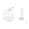 Grillete de atado 24 mm inox A4
