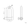 Manille de laçage 33 mm inox A4