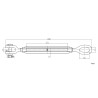 A4 stainless steel tension turnbuckle for horizontal net