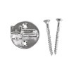 Piastrina di bloccaggio inox A4 avec vis 5x50 mm