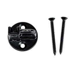 Black A4 stainless steel blocker eye plate with black 5x50 mm screws
