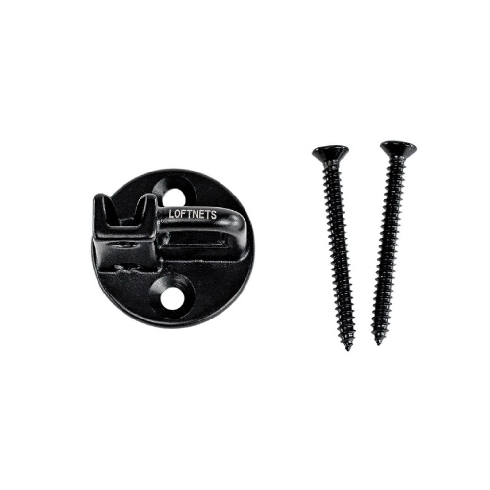 Piastrina di bloccaggio inox A4 nero avec vis 5x50 mm noires