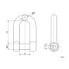 Manille de fixation inox A4
