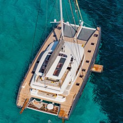 Lagoon 77 catamaran nets