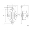 Piastrina di ancoraggio legno inox A4