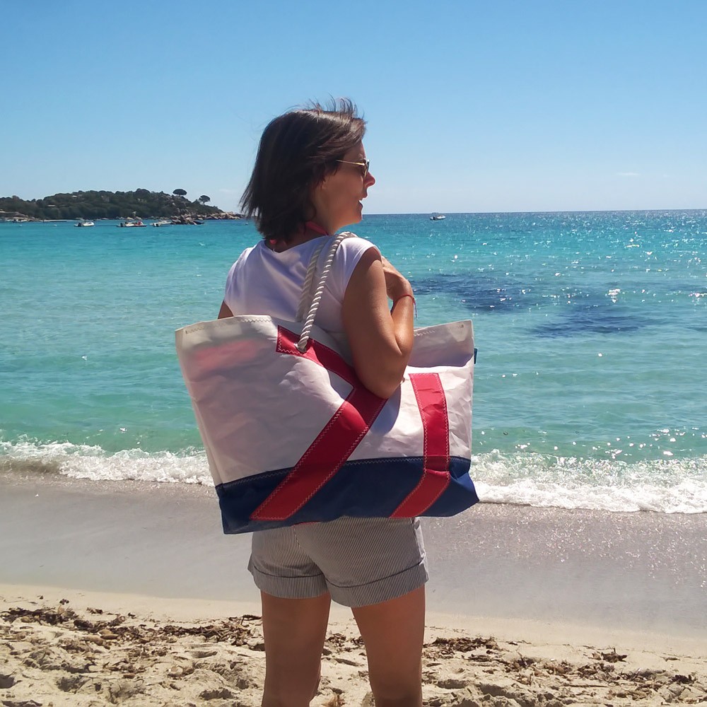 Sac de plage vintage -  France