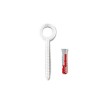 Piton 8x80 mm inox A4 blanc avec cheville 10x50 mm