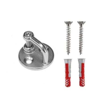 Placa con grillete inox A4 con tornillos + taquetes