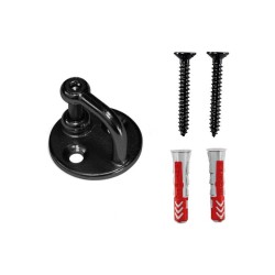 Pontet manille inox A4 noir avec vis 4,5x35 mm + chevilles 6x30 mm