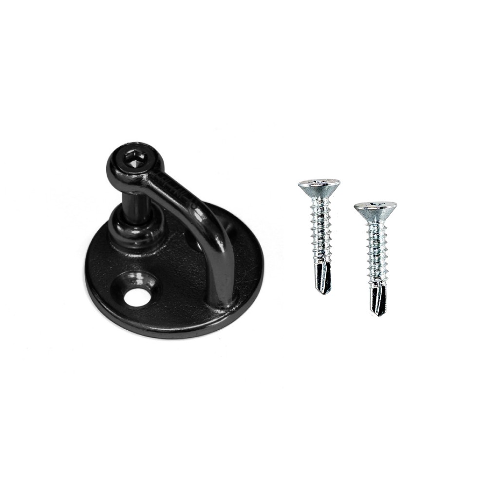 Grillo con piastrina inox A4 nero avec vis autoforeuses