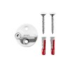 Grillo con piastrina inox A4 bianco avec vis 4,5x35 mm + chevilles 6x30 mm