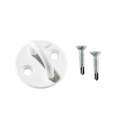 Piastrina con occhiello inox A4 bianco avec vis autoforeuses