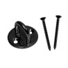 Pontet sur platine inox A4 noir avec vis 5x50 noires
