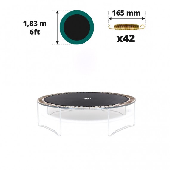 Sprungtuch für Trampolin Ø 183 mit 42x 165 mm Federn 