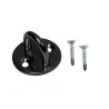 Pontet sur platine inox A4 noir avec vis autoforeuses