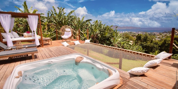 LOFTNETS Netz auf Terrasse mit Jacuzzi Hotel Creole Bay