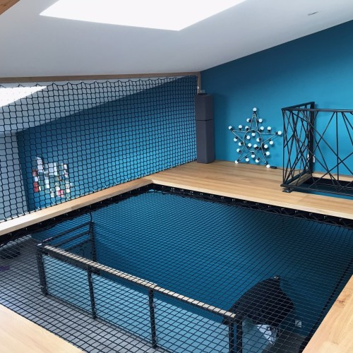 LOFTNETS Netz schwarz vertikal und horizontal für Mezzanine