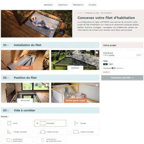 LOFTNETS-Online-Konfigurator
