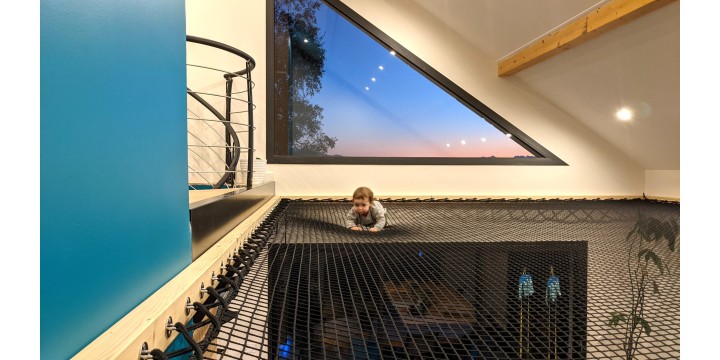 nach der Holzstruktur, um ein horizontales Netz zu befestigen LOFTNETS