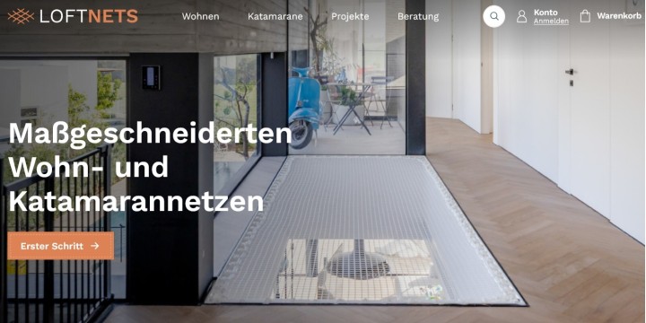 Neue Website LOFTNETS Startseite