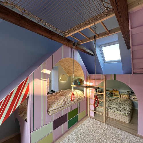 Playroom with hammock floor LOFTNETS